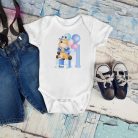 zsirafos giraffe állatos -egyedi-neves-szülinapos-body-gyermek-póló éves lettem-születésnap-birthday