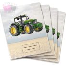 Egyedi neves tornazsák kisfiúknak - zöld traktoros mintával