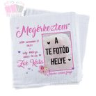 egyedi fenykepes adatos pelenka pelus pamut szuletes textil kislany kisfiu baba erkezik unoka gyerek