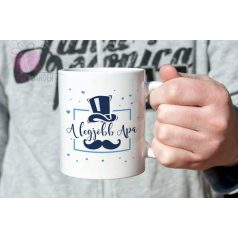 egyedi neves feliratos bogre a legjobb apa apák napi ajándék egyedi fényképes kerámia bögre white mu