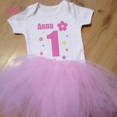egyedi-neves-szülinapi-body-unikornis lo póni pferd -egy-éves-lettem-birthday-ajándek pamut polo pac