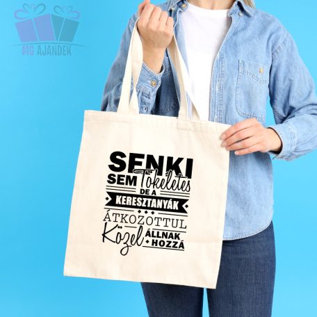 Vászonszatyor - Senki sem tökéletes, de a keresztanyak átkozottul közel állnak hozzá ajandék