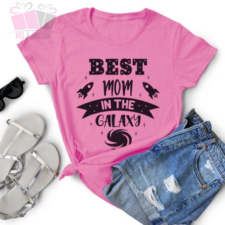 Best Mom galaxis  A legjobb Anya feliratos póló-anya leszek-baba születik