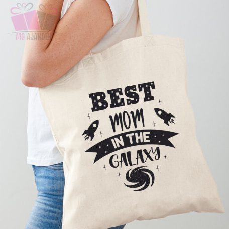 egyedi mintas feliratos neves szoveges csalad anya mom galaxi taska vaszonszatyor anyak napja mother