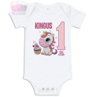 egyedi-neves-szülinapi-body-unikornis lo póni pferd -egy-éves-lettem-birthday-ajándek pamut polo pac