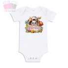 Egyedi neves húsvéti body saját névvel nyuszival easter bunny tshirt eier tapsi ünnepi póló body 