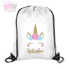 Unikornisos egyedi neves tornazsák iskola sport unikornis rajzfilm cartoon egyszarvú