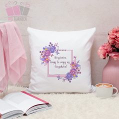 virág mintás díszpárna Anyák napjára egyedi fenykepes neves díszparna anya mama nagyi nagymama
