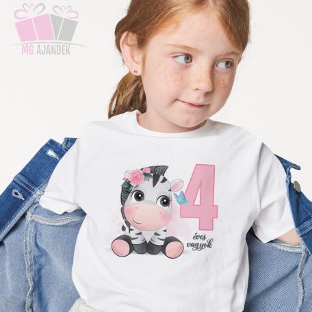 egyedi-neves-feliratos-zebra lepke pillangó-mintás-szülinapi-body-gyermek-póló-mese rajzfilm