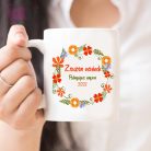 a legjobb tanárnő pedagógus napi ajandek kerámia bögre egyedi neves white mug watercolor virág flowe