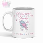 Madárkás Anyák napi bögre patchwork mintás