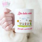Köszönjük a gondoskodást ...néni/bácsi feliratos kerámia bögre dadusnéniknek, óvónéniknek
