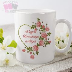 sziv rozsa keresztanya templom keresztelo legjobb anya egyedi bogre