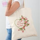 A legjobb keresztanya a világon feliratos egyedi szatyor bevasarlas taska anyak napja mothers day 