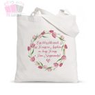 tulipános virágos vászonszatyor táska bevásárlás fiam mama anyak napja mothers day neves ajandek