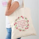 tulipános virágos vászonszatyor táska bevásárlás fiam mama anyak napja mothers day neves ajandek