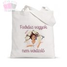 Fodrász pillás körmös kozmetikus masszőrvagyok nem varázsló feliratos vászonszatyor bevásárlás táska