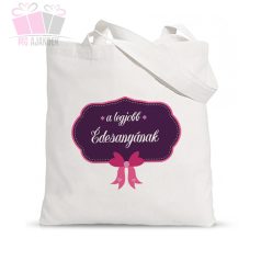 Vászonszatyor - a legjobb édesanya táska masni anyak nap ajandek mothers day mom best