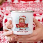 fémbögre, fém bögre, xmas, maci, medve, mikulás, ajándék neves egyedi mikulás bear 