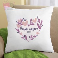 Bagoly mintás díszpárna Anyák napjára egyedi fenykepes neves díszparna anya mama nagyi nagymama