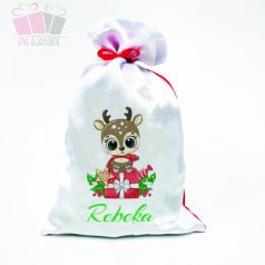 rénszarvas mintás egyedi neves mikulás zsák fenykepes ajandek karacsony unnep christmas santa claus  rénszarvas mintás egyedi neves mikulás zsák fenykepes ajandek karacsony unnep christmas santa claus