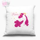 Díszpárna napszemüveges unikornissal, névvel