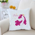 Díszpárna napszemüveges unikornissal, névvel