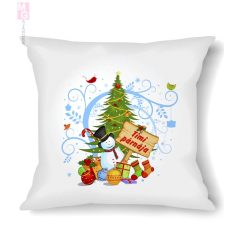 Karácsonyi párna -hóember olaf mintas egyedi neves párna ajandek christmas feliratos fenykepes
