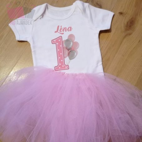 lufis léggömb-egyedi-neves-szülinapi-body-légballon éves lettem pink rózsaszin