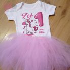 Unikornis mintás egyedi neves éves lettem szülinapi póló/body