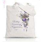 Lila mintás feliratos karácsonyi vászonszatyor nagymama anya anyuka mommy christmas ajandek