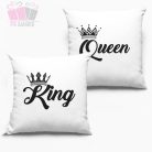 King - Queen páros díszpárna szett valenti nap ajandek i love you dya szerelem 