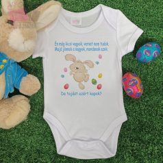 Nyuszis tojásokkal- húsvéti mintás body saját névvel