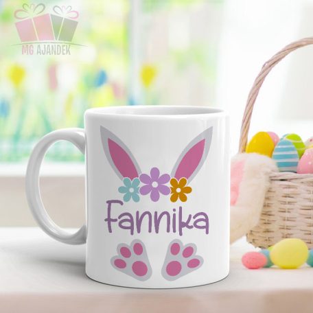 egyedi neves feliratos bogre nyuszis husvet virag allat animals bögre mug kids gyerek