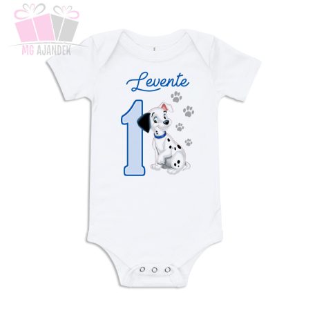 Kutya egyedi neves egy éves lettem szülinapi body/ póló kisfiúknak boy birthday