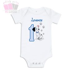 Kutya egyedi neves egy éves lettem szülinapi body/ póló kisfiúknak boy birthday