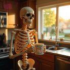 egyedi vicces csontvázas fáradt anya halloween tök denevér vicces kerámia bögre