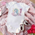 egyedi-neves-feliratos-egyszarvú-mintás-szülinapi-body-gyermek-póló-mese rajzfilm állatos animal birthday tshirt unicorn flower virag szivarvany