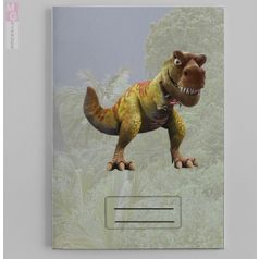 Dinoszaurusz mintás füzetborító egyedi neves jurassic park dino suli iskola school füzet osztály men