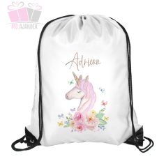 Unikornisos egyedi neves tornazsák iskola sport unikornis rajzfilm cartoon egyszarvú