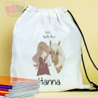 Unikornis egyedi neves füzetborító pink iskola suli cartoon rajzfilm egyszarvú