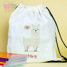 lama rainbow mintás füzetborító egyedi neves feliratos iskola suli osztaly cartoon rajzfilm állatos 