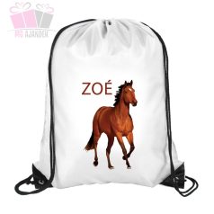 Barna ló mintás egyedi neves feliratos nylon papirfüzetborító