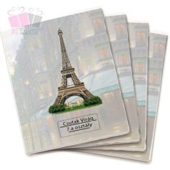 Eiffel torony mintás tornazsák saját névvel sport iskola párizs épület sport