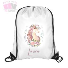 Unikornisos egyedi neves tornazsák iskola sport unikornis rajzfilm cartoon egyszarvú