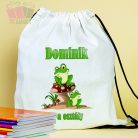 béka mintás füzetborító egyedi neves feliratos iskola suli osztaly cartoon rajzfilm frog állatos