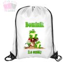 Egyedi neves békás frog állat mintás tornazsák gomba ovoda csoport rajzfilm cartoon iskola sport
