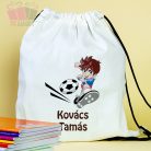 Foci mintás egyedi neves füzetborító iskola football labda sport osztaly 