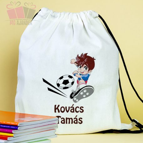 Foci mintás egyedi neves füzetborító iskola football labda sport osztaly 