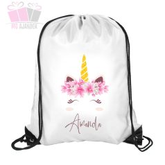 Unikornisos egyedi neves tornazsák iskola sport unikornis rajzfilm cartoon egyszarvú